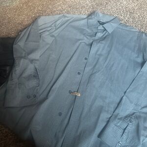 Claiborne Men's Teal Button Down Shirt